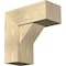 Ekena Millwork Traditional Block Rough Sawn Bracket w/ Offset Brace, Douglas Fir, 8"W x 18"D x 18"H BKT0806X18X18TRA05RDF - alternate 1